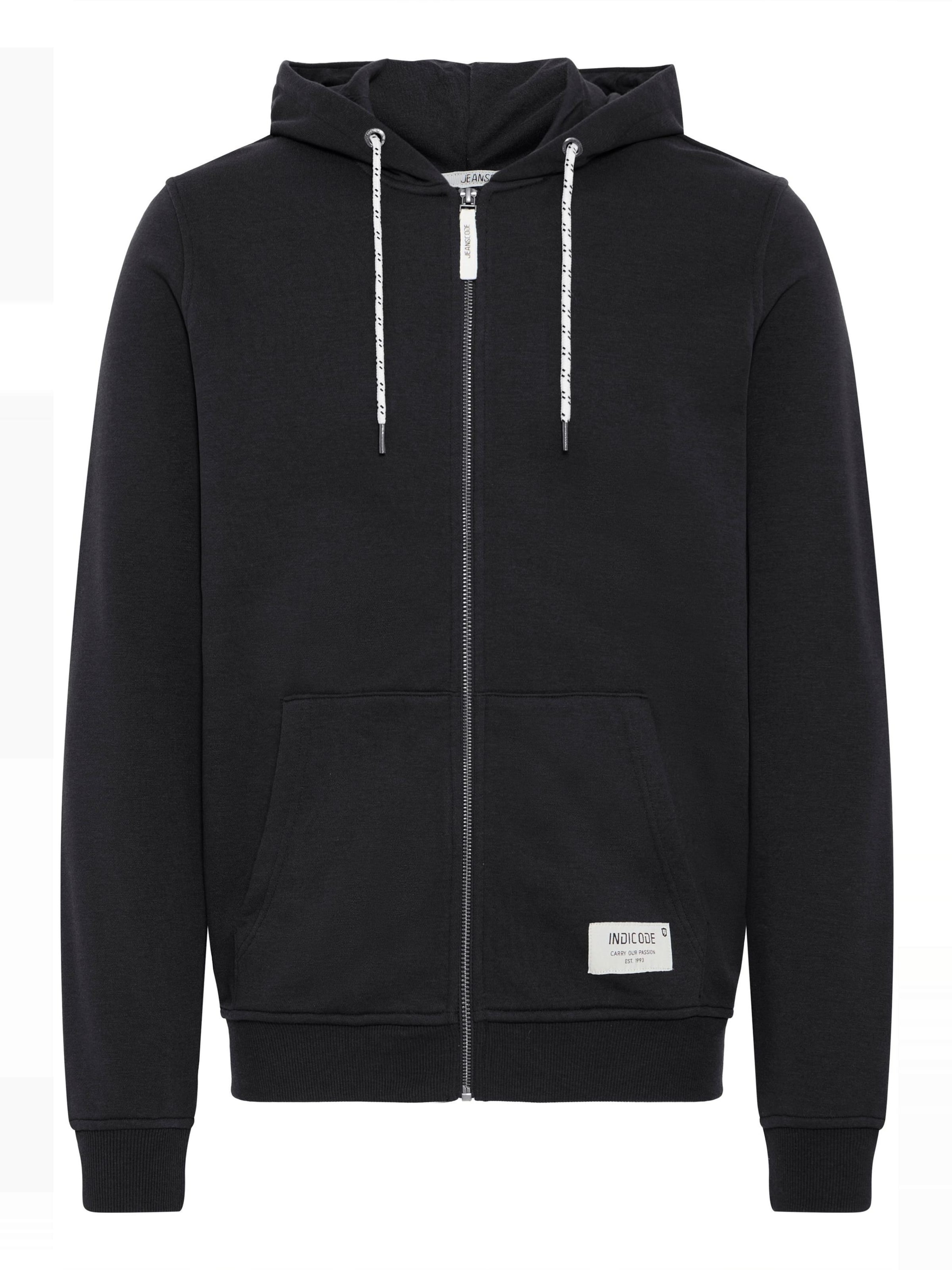 Giacca di felpa 'IDPlayno' di INDICODE JEANS in nero: frontale