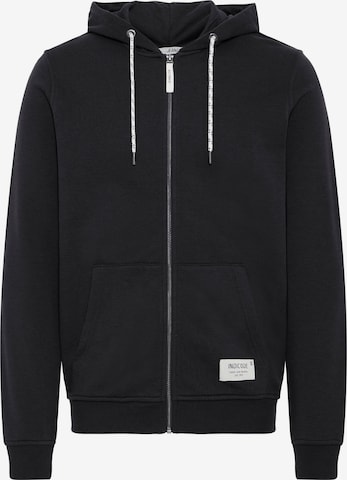 INDICODE JEANS - Sudadera con cremallera 'IDPlayno' en negro: frente