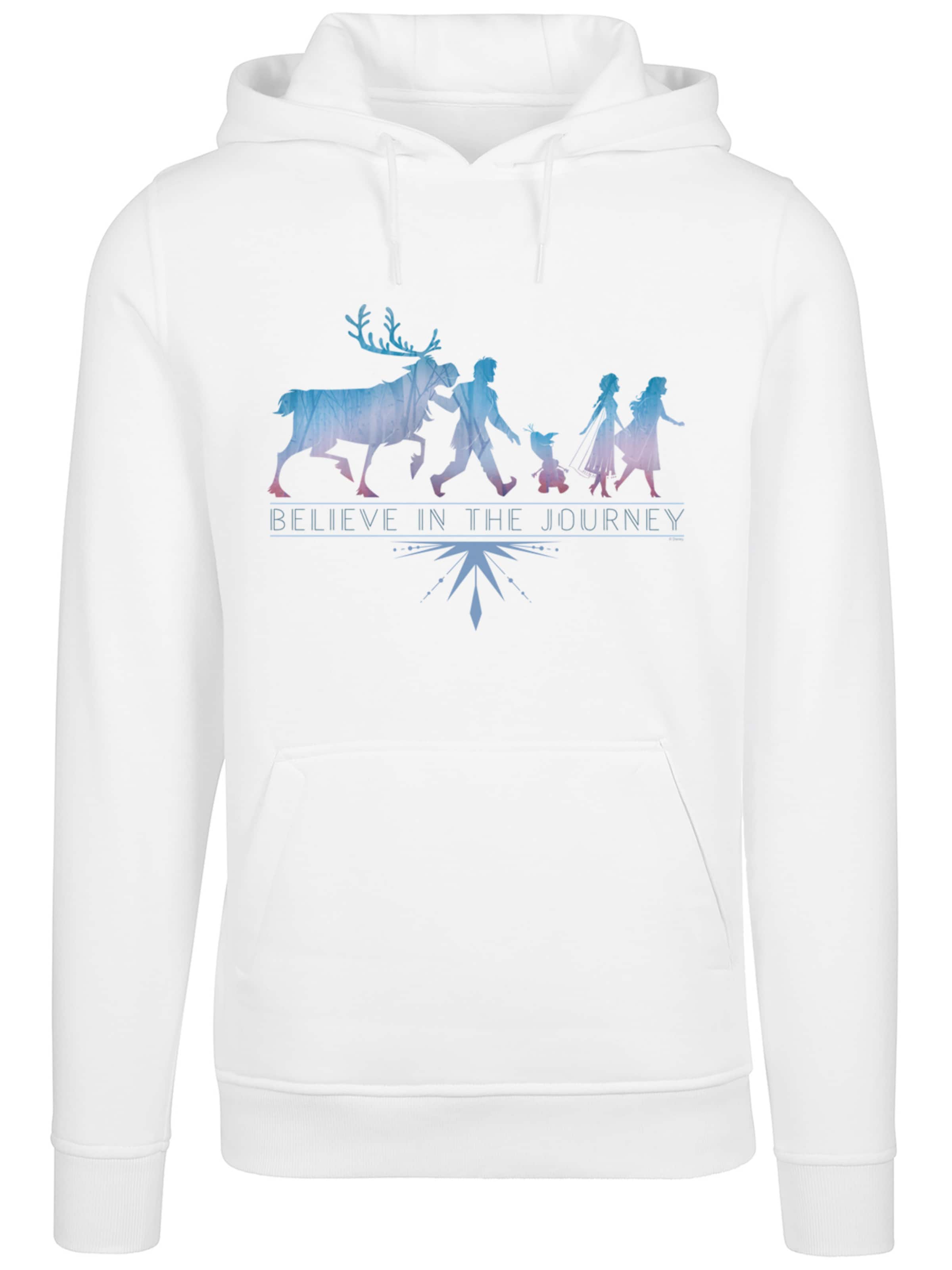 Sweat-shirt 'Frozen 2 Believe In The Journey' F4NT4STIC en blanc : devant