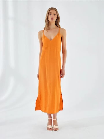 MixRay - Vestido de verão em laranja: frente