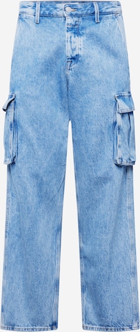 JACK & JONES Loosefit Cargojeans 'Alex' in Blauw: voorkant