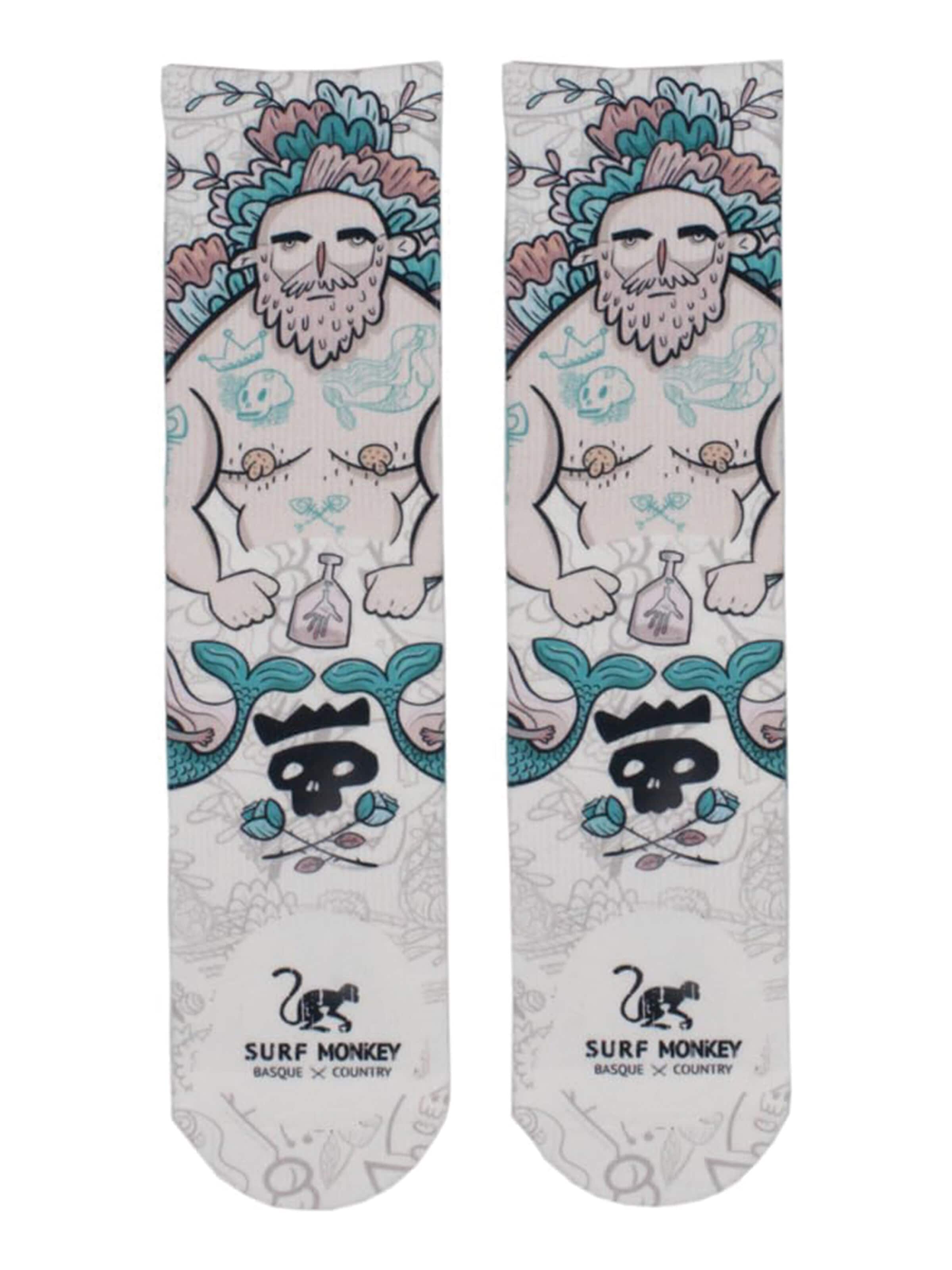 Surf Monkey Sports socks in White: front