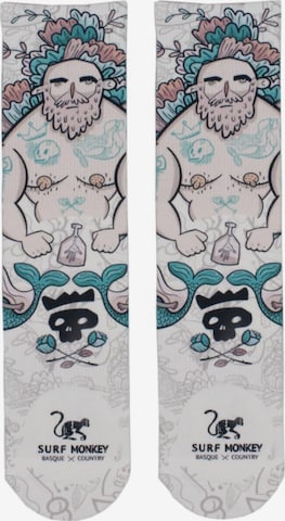 Surf Monkey Sports socks in White: front