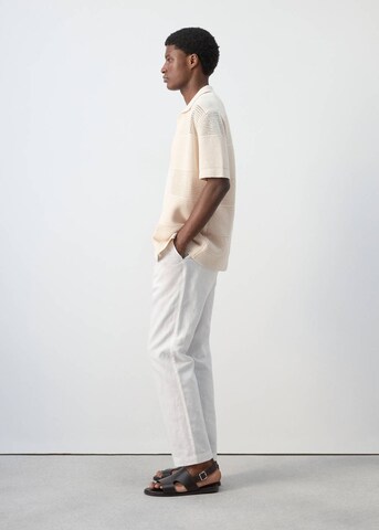 MANGO MAN Knit Cardigan 'Morisca' in Beige