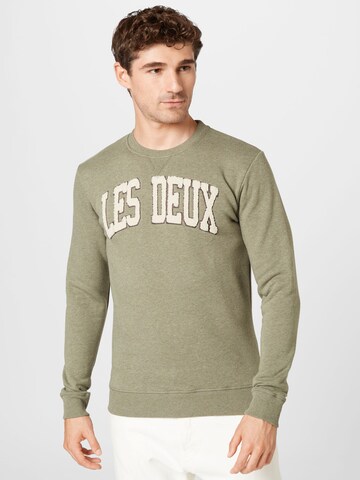 Les Deux Sweatshirt 'Crane' in Groen: voorkant