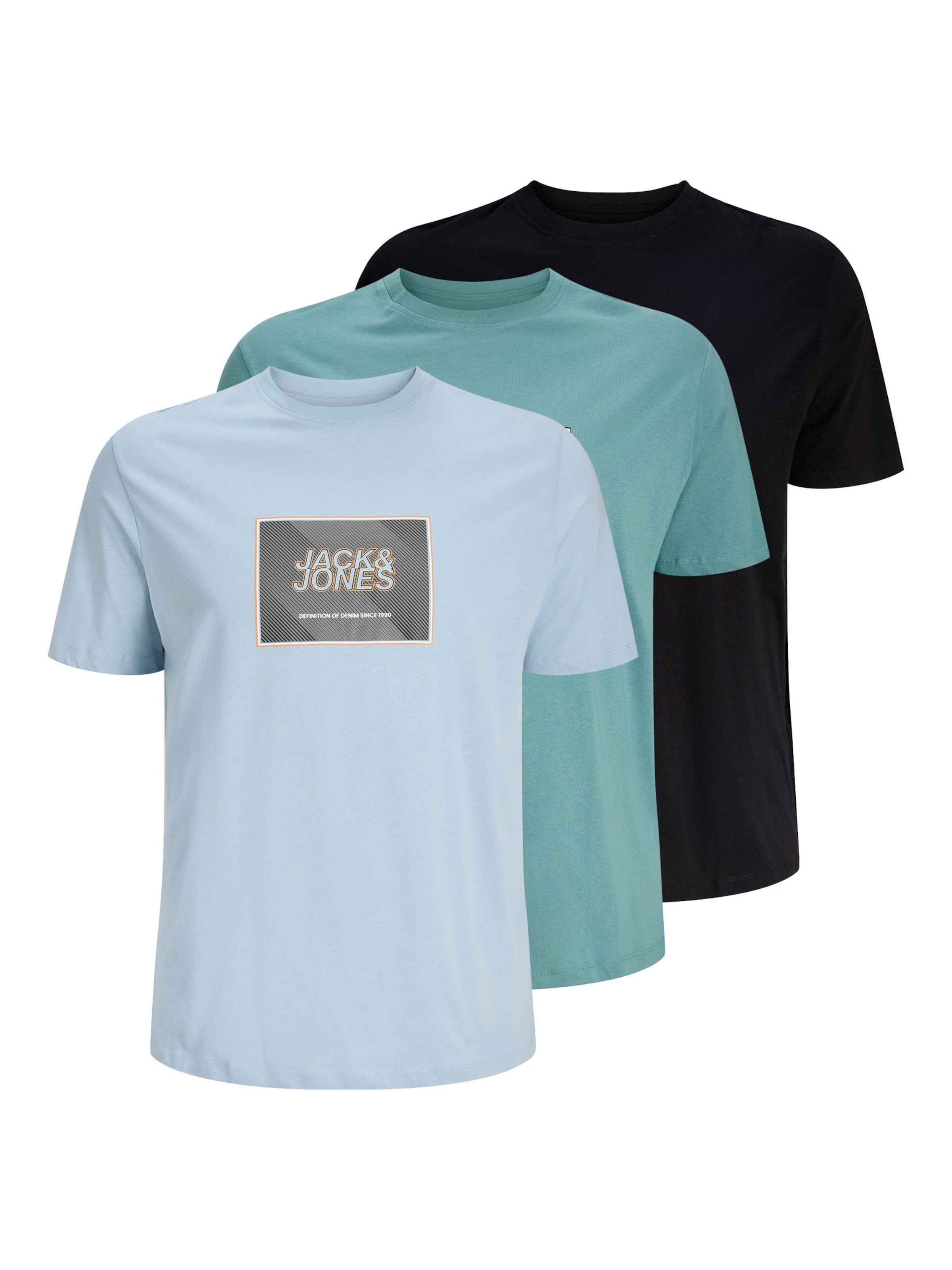 Jack & Jones Plus Bluser & t-shirts 'JJRain' i blå: forside