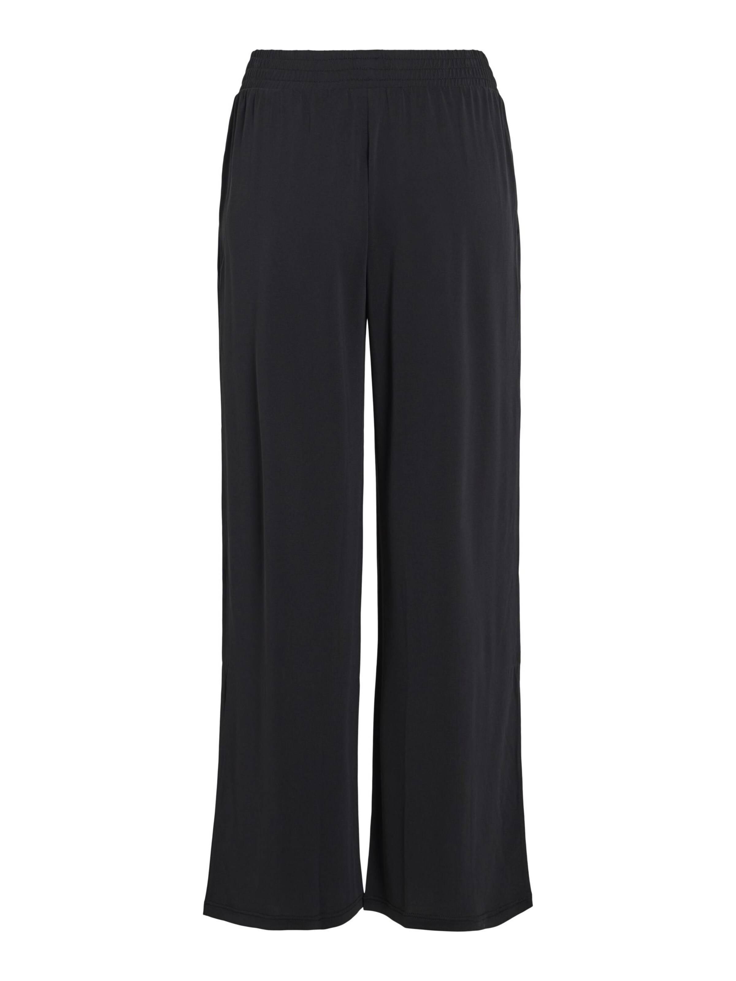 VILA Wide leg Broek in Zwart