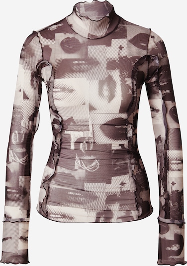 HUGO T-shirt 'Deuphoria' en beige / chocolat / taupe / noir, Vue avec produit