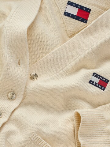 Tommy Jeans Pletena jopa | bela barva