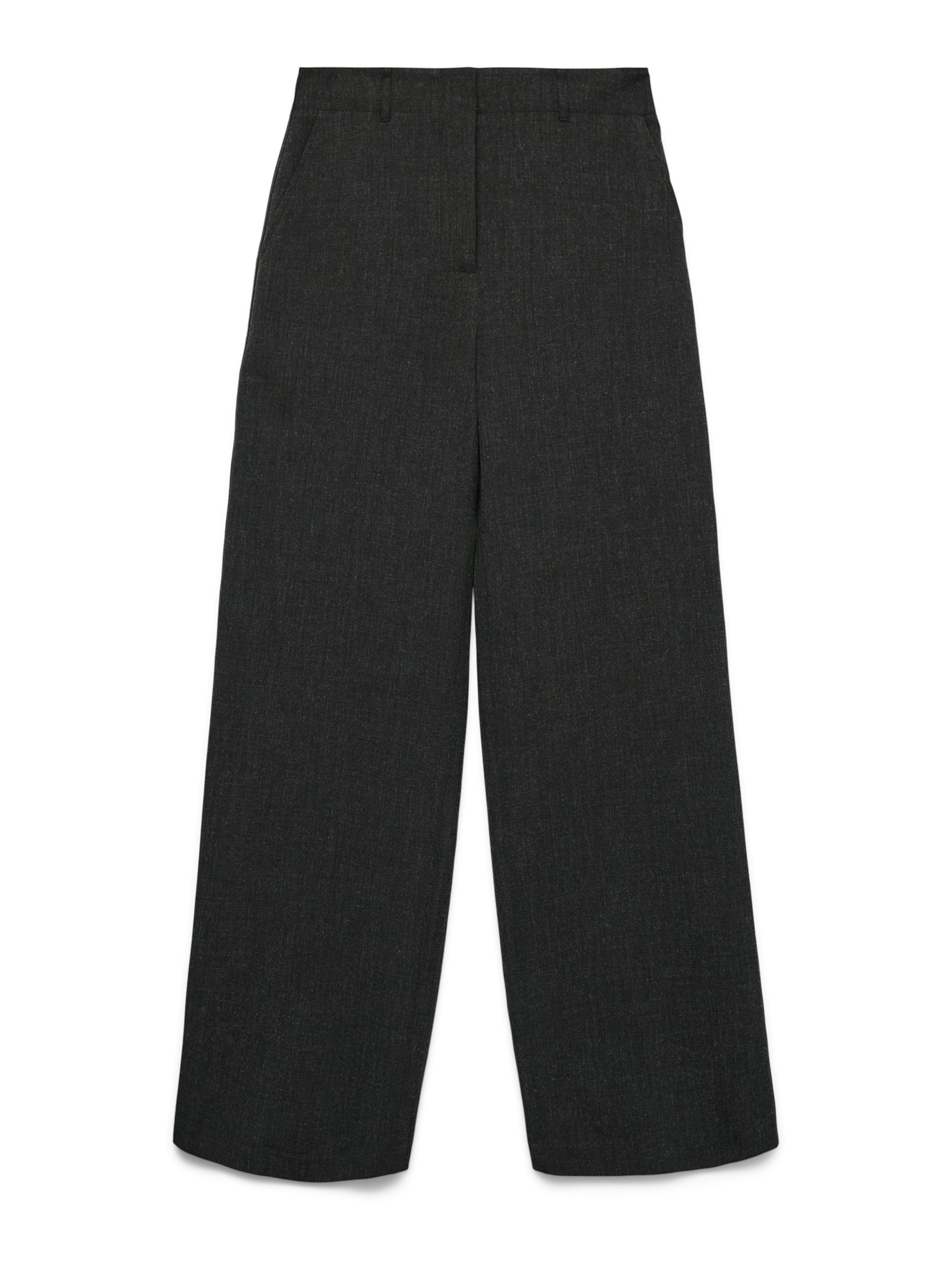 VERO MODA Wide leg Broek 'VMBESTIE' in Grijs: voorkant