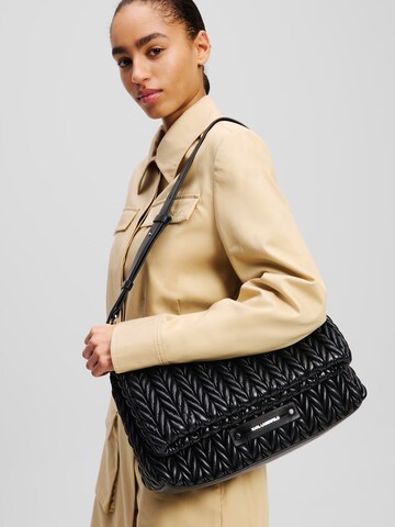 Karl Lagerfeld - Mala de ombro 'Pillow' em preto: frente