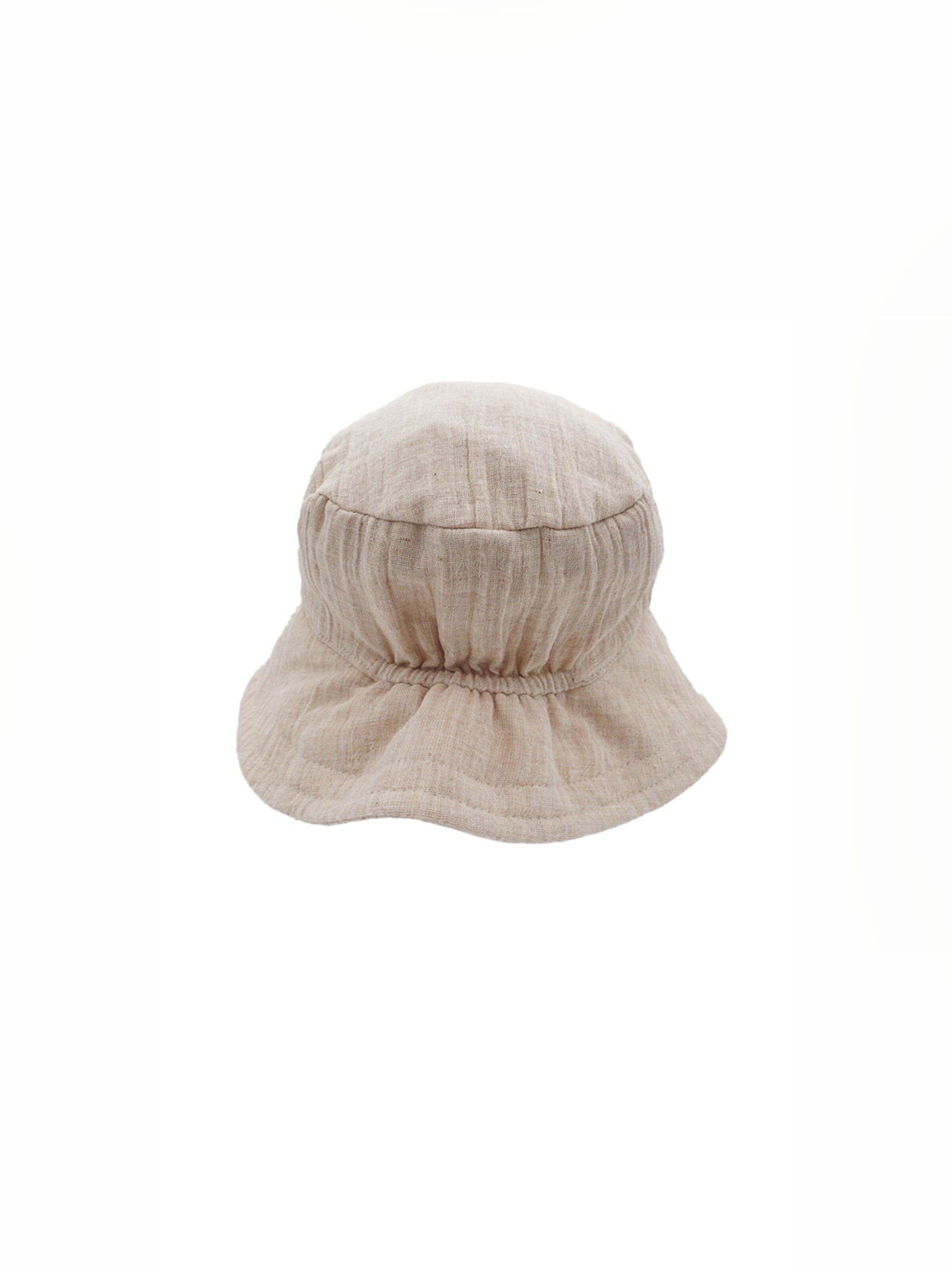 MAXIMO Hat 'GOTS MINI-Hut, Bindeband Musselinstoff, Futter, UV' in Beige