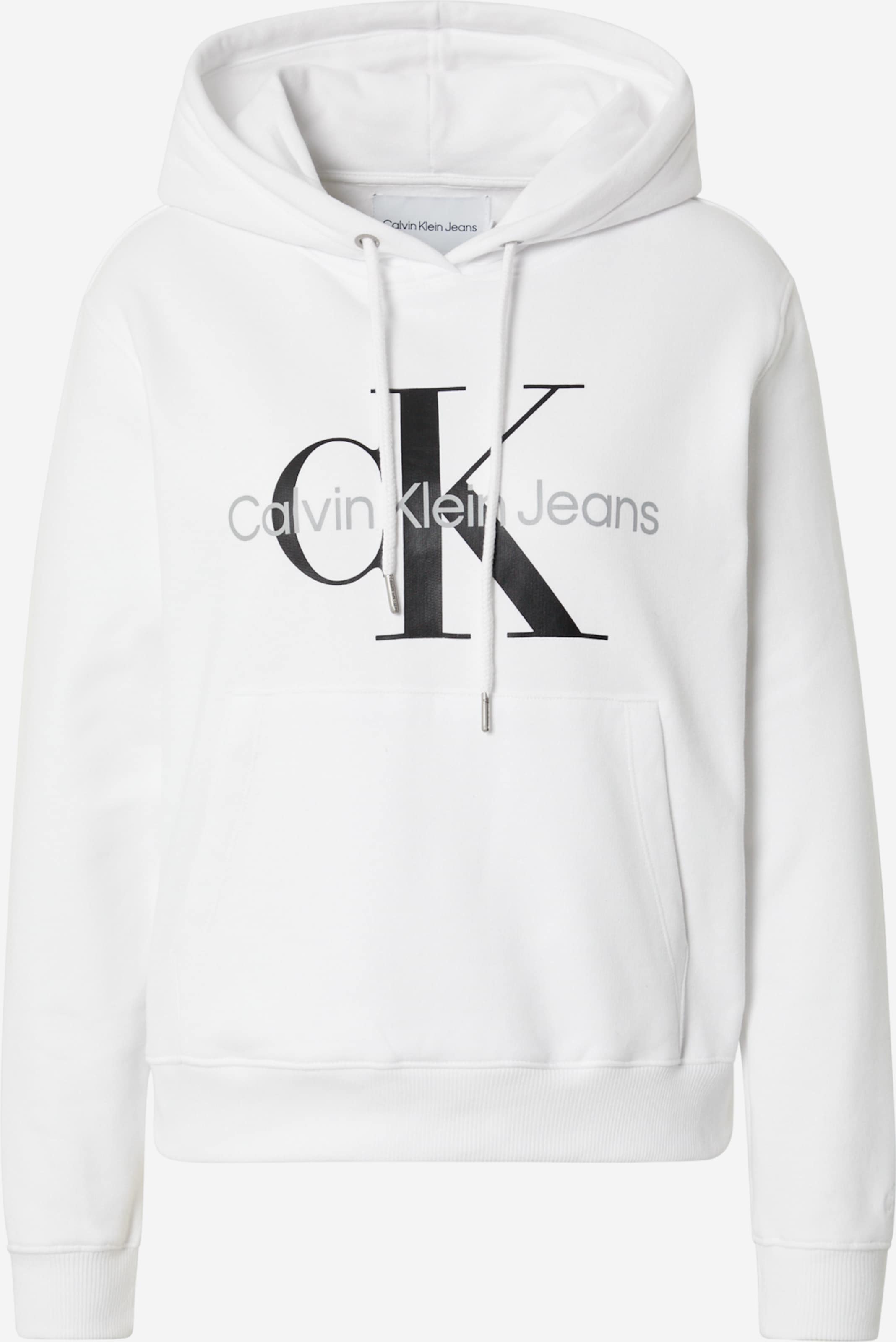 Klappe kaustisk fordøjelse Calvin Klein Jeans Sweatshirt i Hvid | ABOUT YOU