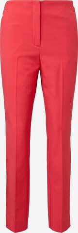 COMMA Slim fit Pleated Pants in Red: front