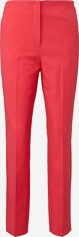 COMMA Slim fit Pleated Pants in Red: front