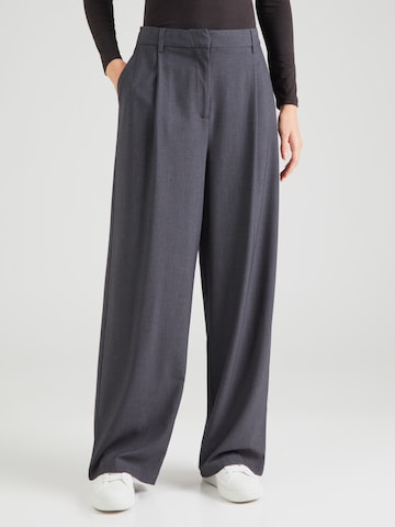 PIECES Wide Leg Hose 'PCPRUISA' in Grau: Vorderseite