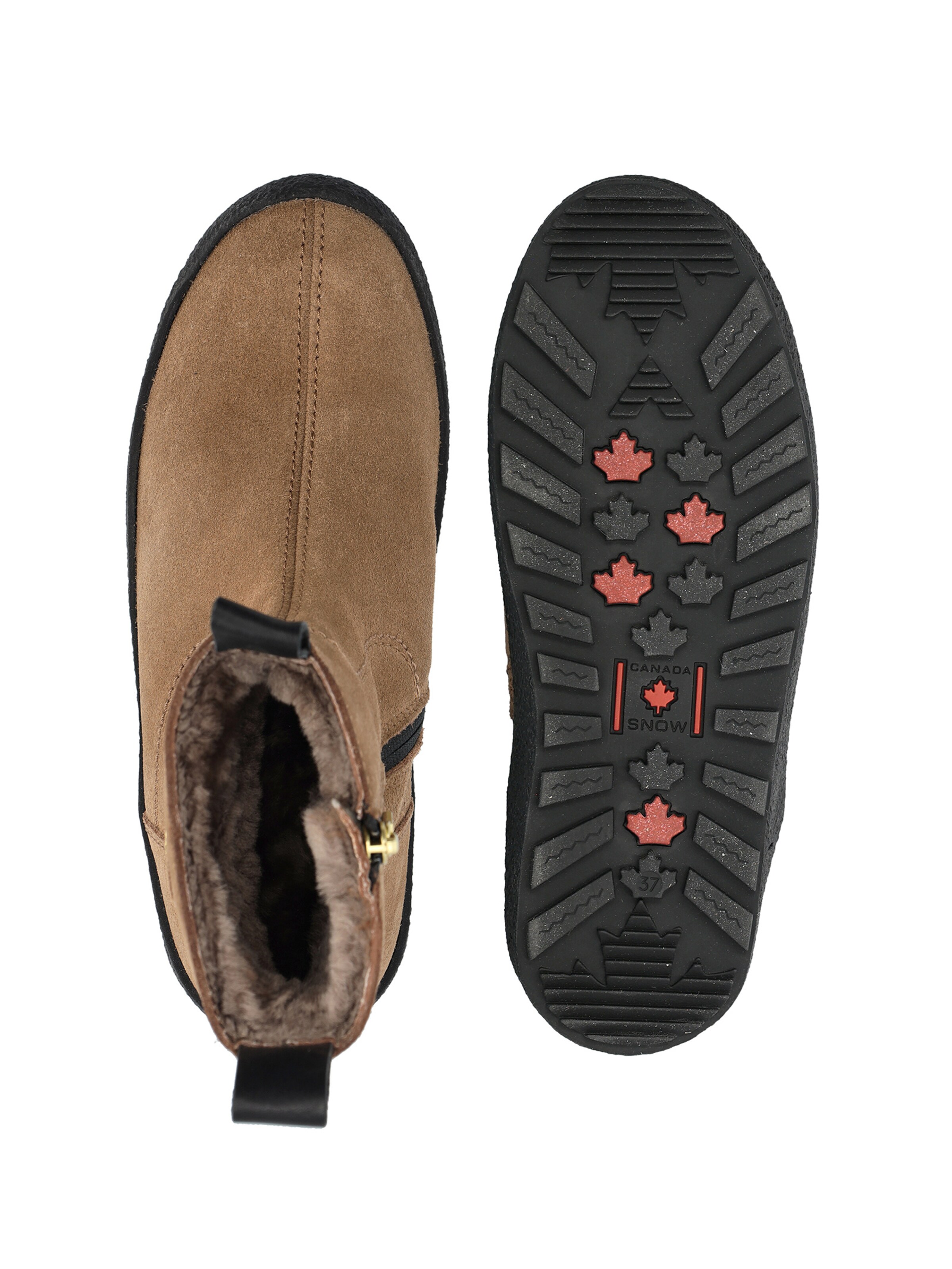 Bottines 'QUEBEC ' CANADA SNOW en marron