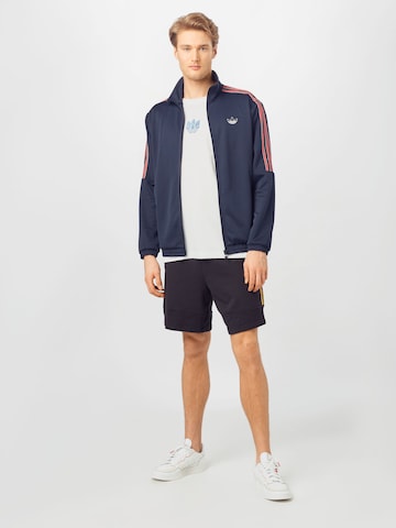 ADIDAS ORIGINALS Skinny Sweatjacke in Blau