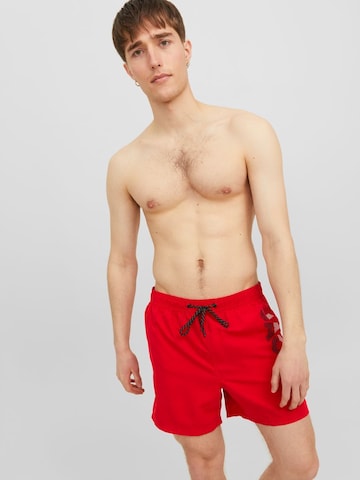 Pantaloncini da bagno 'Fiji' di JACK & JONES in rosso