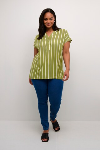 KAFFE CURVE Blouse 'Sida' in Groen