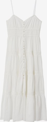 MANGO Shirt Dress 'Marais' in White: front