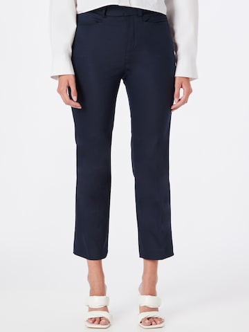 DRYKORN Regular Pleated Pants 'BASKET' in Blue: front