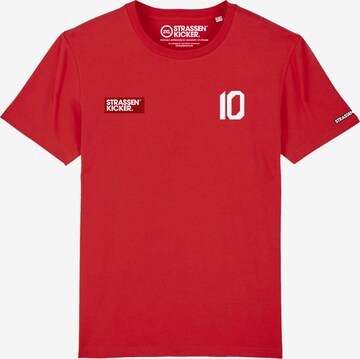 STRASSENKICKER Shirt in Red: front