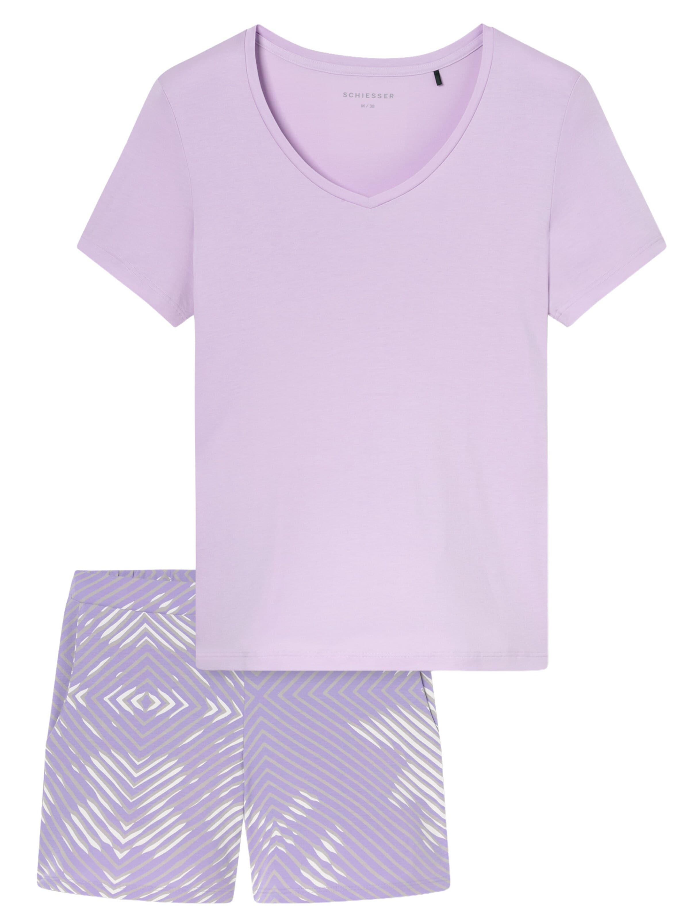 SCHIESSER Shorty 'Modern Nightwear' in Purple: front