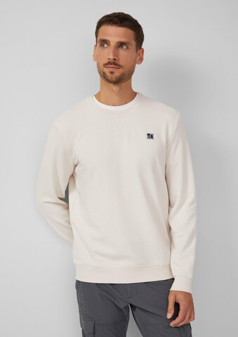 Sweat-shirt s.Oliver en beige : devant