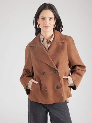 Weekend Max Mara Φθινοπωρινό και ανοιξιάτικο μπουφάν 'SOSPIRO' σε καφέ: μπροστά