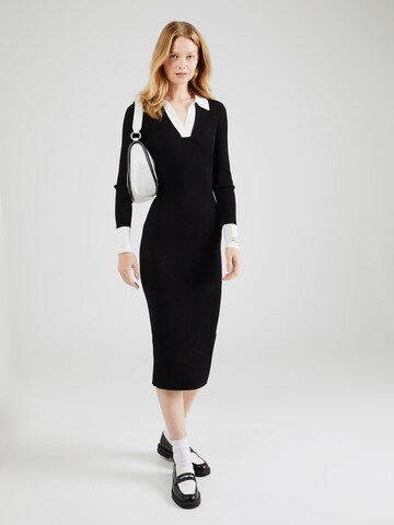 Karl Lagerfeld Knit dress 'Essential' in Black: front