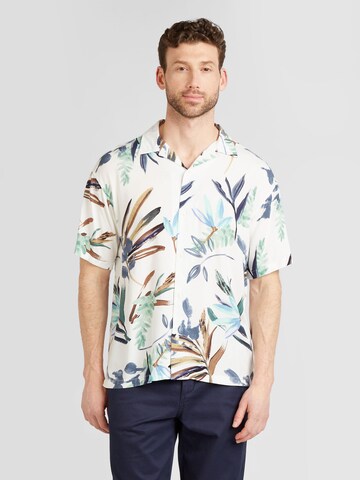 JACK & JONES - Ajuste confortable Camisa 'LUKE' en blanco: frente