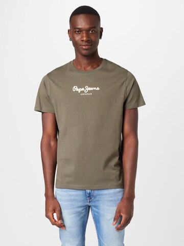 Pepe Jeans - Camiseta 'EDWARD' en verde: frente