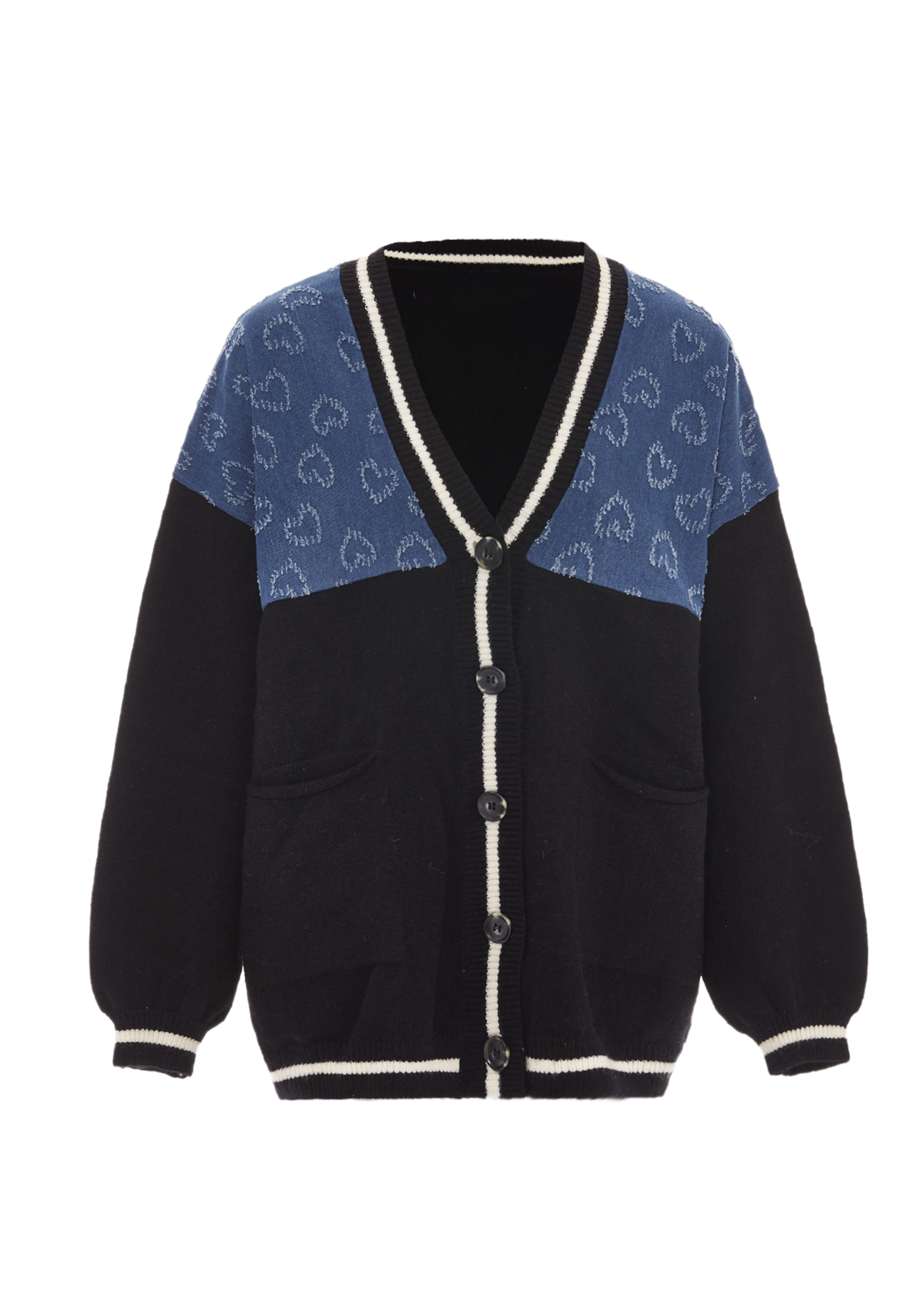 SANIKA - Casaco de malha em preto: frente