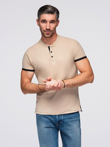 T-Shirt Ombre en beige : devant