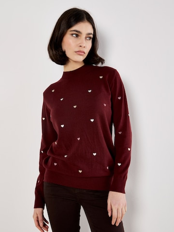 Apricot Pullover in Rot: Vorderseite
