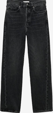 MANGO Regular Jeans 'Nicola' in Zwart: voorkant