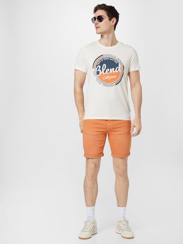 BLEND Normální Kalhoty – oranžová