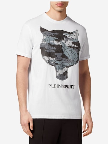 T-Shirt 'Tiger' Plein Sport en blanc