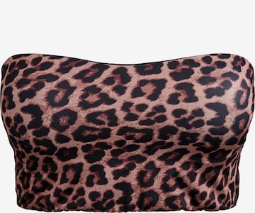 Swim by Zizzi Бандо Верх бикини 'Caanne' в Бежевый: спереди