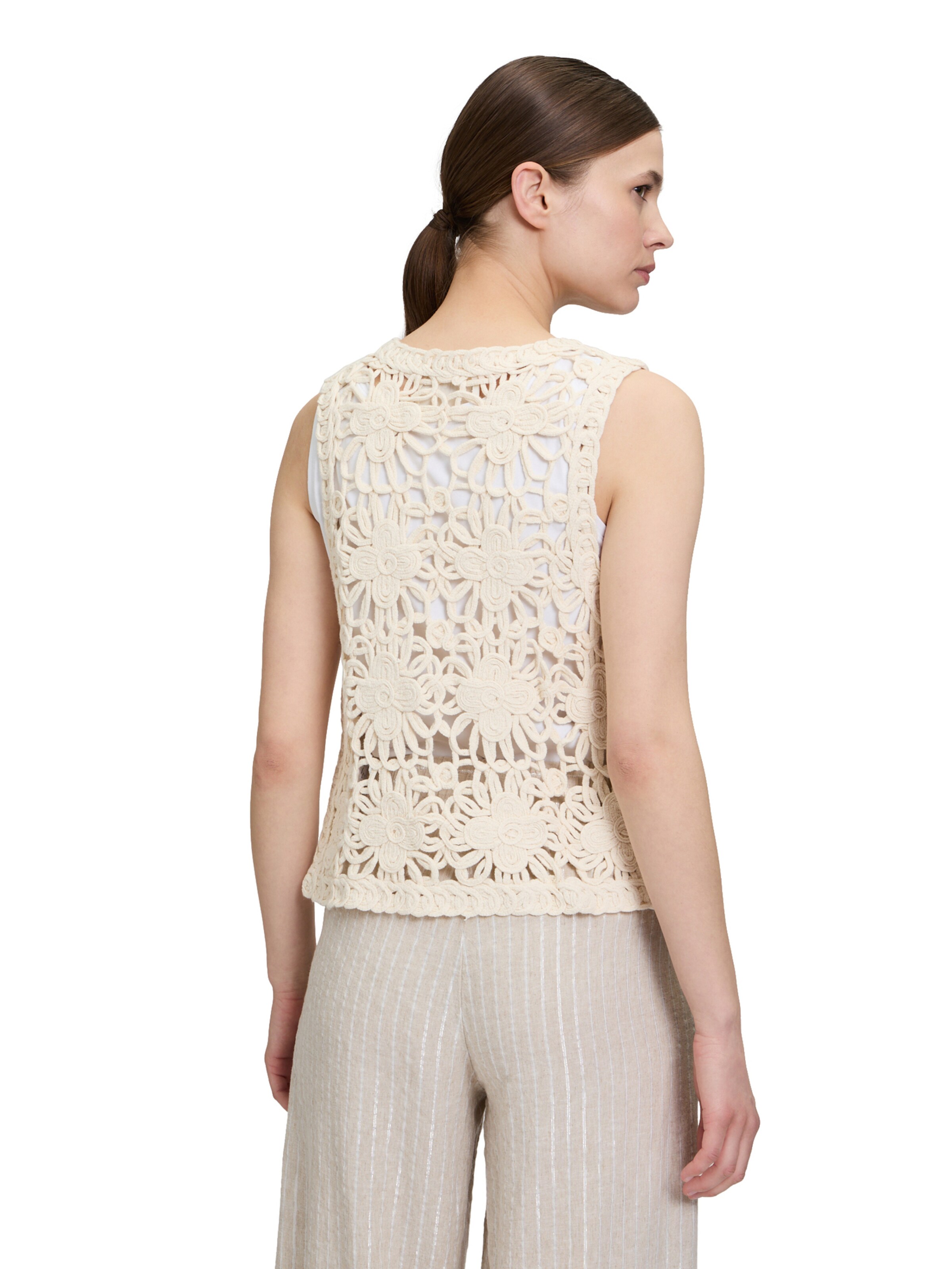 Cartoon Gebreid vest in Beige