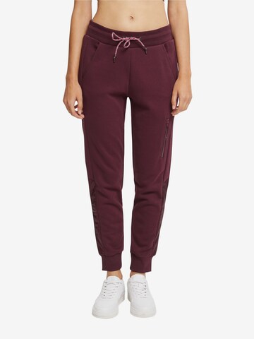 ESPRIT Tapered Sportbroek in Rood: voorkant