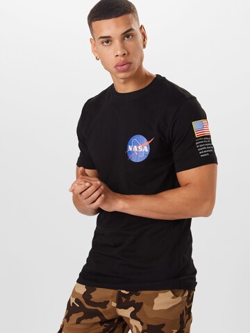 Mister Tee Shirt 'NASA' in Zwart: voorkant