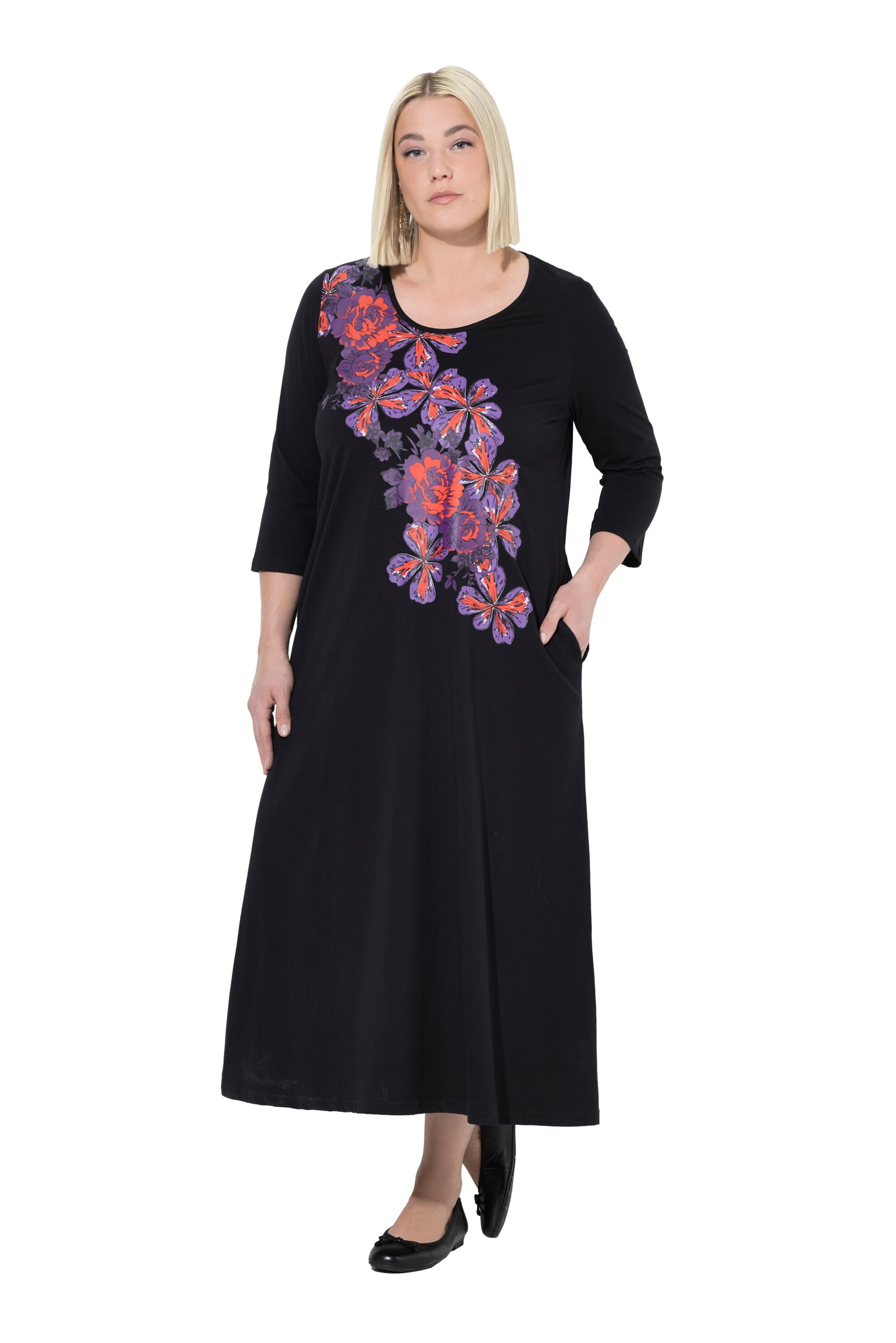 Ulla Popken Kleid in Schwarz: Vorderseite