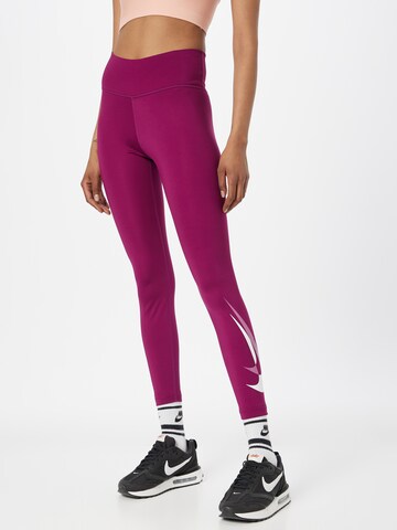 NIKE Skinny Sportbyxa i röd: framsida