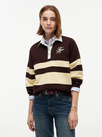 TOMMY HILFIGER Mikina – hnědá: přední strana
