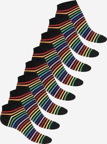 footstar Ankle Socks 'Ringel' in Black: front