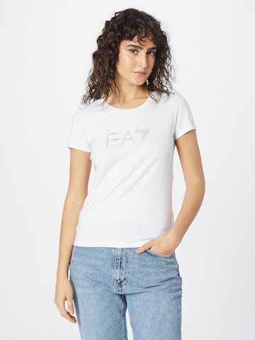 Tricou de la EA7 Emporio Armani pe alb: față