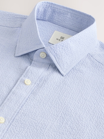 Next Regular fit Button Up Shirt in Blue