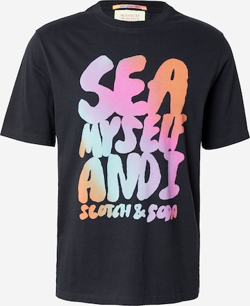 T-Shirt SCOTCH & SODA en noir : devant